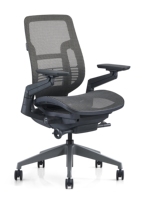 Chaise de bureau pivotante ergonomique à dossier moyen en maille, design moderne, avec siège réglable pour une position assise confortable