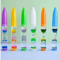 Stylo à bille flottant liquide avec logo personnalisé, en plastique, bricolage, fleur 3D, cristal, souvenir, stylo à bille à boule en mouvement, cadeau publicitaire pour enfants