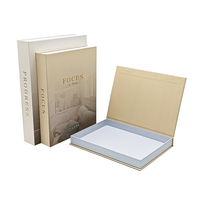 Cajas de Almacenamiento de Cartón Rígido con Diseño de Libro, Cierre Magnético, Materiales Reciclados, Grabado en Relieve, Laminado Mate, para Organización del Hogar