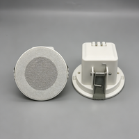 Haut-parleur encastré au plafond à profil bas de 3 pouces, 3~6W, double 8 ohms, entrée 100V, pour usage audio en cafétéria et commerce de détail