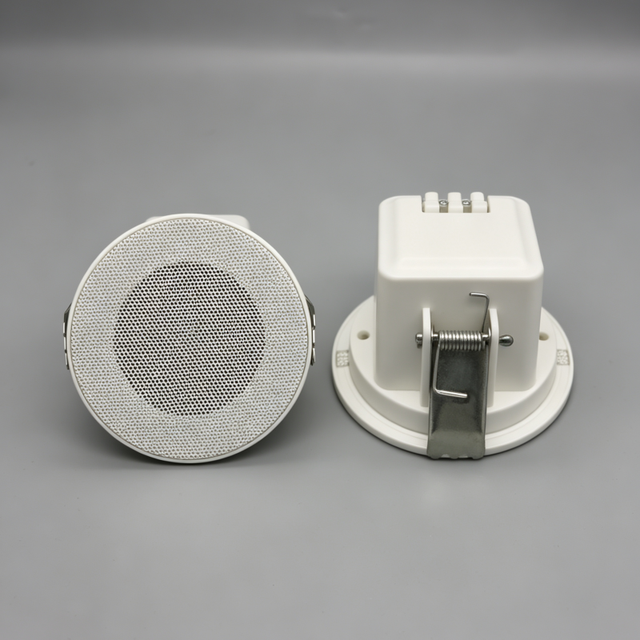Low Profile 3" In-ceiling Loudspeaker 3~6W Dual 8Ohm 100V Input  Shell Ceiling Speaker for Cafeteria Retail Audio Use