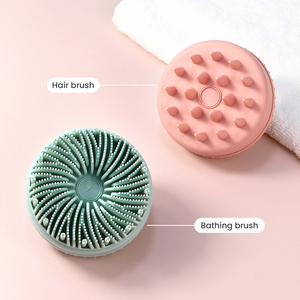 2PCS Hair <b>Scalp</b> Massager Shampoo Brush Silicone Head Washer Handheld Shower <b>Scalp</b> Scrubber Cleansing Brush for Removing Dandruff - Product Image 2