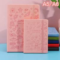 Cuaderno Estudiantil con Estampado de Dibujos Animados A5/A6 al por Mayor, Diario de Alta Calidad con Cubierta de Cuero PU, 100 Hojas