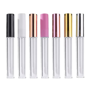 Tubes à gloss à lèvres vides, en plastique transparent, ronds, avec bouchons métalliques, pour emballage de maquillage des lèvres - Product Image 2