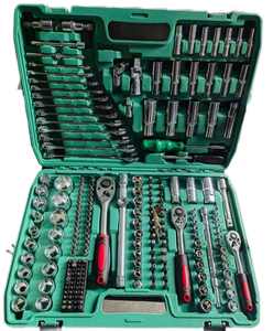 Ensemble d'outils de réparation automobile professionnel de 216 pièces, acier au chrome-vanadium, coffret rigide, outils à main d'atelier, couple élevé, BM-72 - Product Image 1