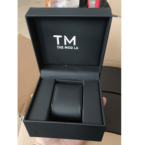 Venta Directa de Fábrica, Caja de Reloj Clásica de PU Negra, Caja de Reloj de Cuero con Logotipo Personalizado para Hombre y Mujer, Estuche para Pulsera, Empaque de Regalo de Lujo - Product Image 3