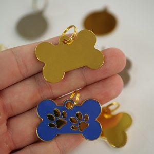 Etiquetas de Identificación para Perros Personalizadas al por Mayor, de Acero Inoxidable Chapado en Oro, Lavables, con Impresión UV, Multi-Estilo, Personalización DIY, <span class=keywords><strong>Megasun</strong></span> TG005 - Product Image 4