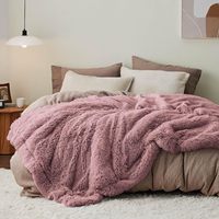 Couverture Polaire Sherpa en Fausse Fourrure Épaisse et Chaude, Tissée en PV, Personnalisable, Lavable en Machine, Vente en Gros Usine pour Femmes