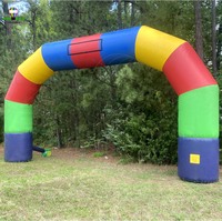 AIRFUN Arc de ligne d'arrivée gonflable en PVC noir scellé à l'air de haute qualité