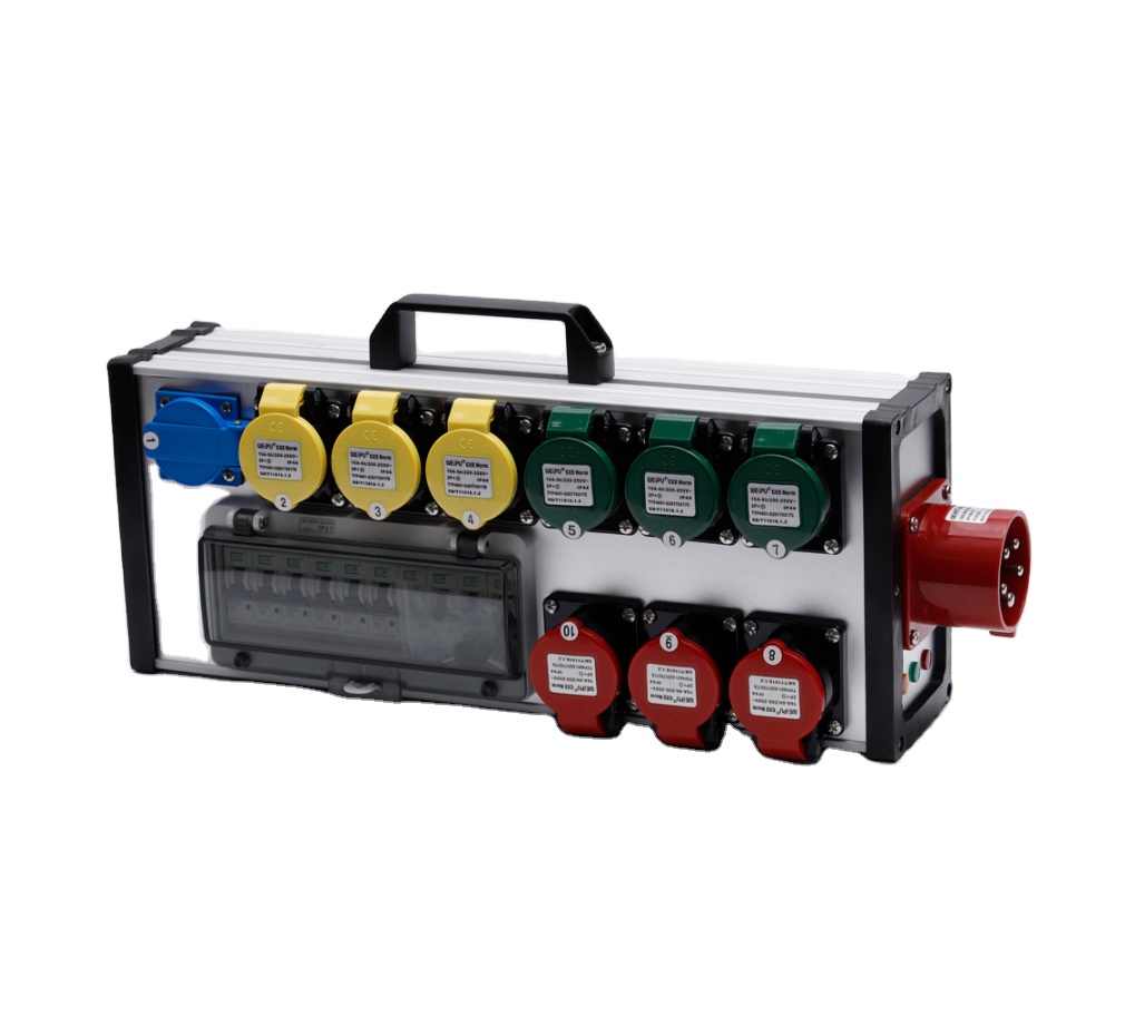 Портативный 9 дорожный 16 А водонепроницаемый распределитель выходной мощности прямоугольной формы