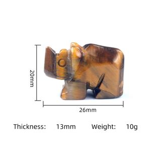 All'ingrosso naturale intagliato a mano gemma di guarigione artigianato di cristallo di rinoceronte per la decorazione della casa regali - Product Image 2