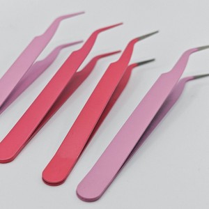 High-precision stainless steel false eyelash tweezers, <b>specially</b> designed for handmade and journaling purposes, with straight - Product Image 1