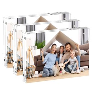 Factory Wholesale Custom Acrylic Family Photo <b>Frame</b> Clear Desktop Free Standing Decorative Acrylic <b>Magnetic</b> <b>Picture</b> <b>Frame</b> - Product Image 1