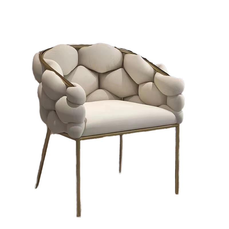 Modern Luxury Velvet Armchair with Gold