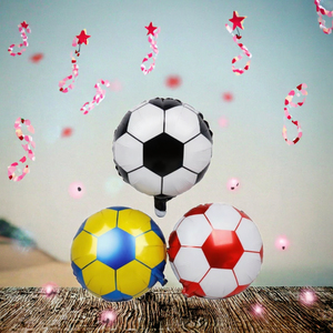 Ready to Ship 18-Inch Round Helium Football Foil <b>Balloons</b> Aluminum Mylar <b>Balloons</b> Backdrop Single Item - Product Image 5