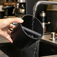 Boîte à café de grande capacité de 1200 ml, bac à déchets de café rond, bac à déchets de café moulu ABS, conteneur à déchets pour machine à café commerciale