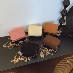 Fashion Underarm <b>Bag</b> 2025 New Retro Chain Single Strap PU Leather ZIP Closure Women's <b>Mini</b> Coin Purse Polyester Lining Wholesale - Product Image 1