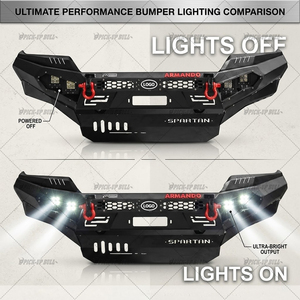 Parachoques Delantero Armando para Hilux <span class=keywords><strong>Vigo</strong></span> 2005-2015, Resistente, de Acero, Preparado para Cabrestante, 4x4 Todoterreno con Soporte para Luz LED - Product Image 2