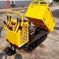Chinesischer Mini-Raupenkipper 4x4 Diesel Selbstladender Mini-Transporter mit 500kg 800kg Allterrain-Kettenantrieb