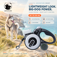 Lampe torche LED rétractable multifonctionnelle, sifflet électronique SOS, laisse pour animaux de compagnie, grands chiens