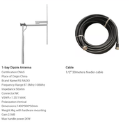 Transmitter Siaran FM 1500W Kabel Antena Mixer Prosesor Audio Peralatan Siaran 1.5kw Paket Lengkap