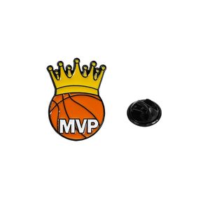 Broche de basketball en métal, motif de sportif en action (saut en hauteur), finition laquée, accessoires de bijouterie, épingles et badges métalliques - Product Image 5