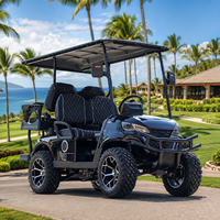 Voiturette de golf Komas US Spot Stock 4 places, homologuée pour la route et tout-terrain, avec sièges de luxe.