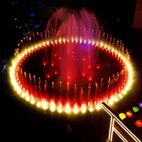Fontaine interactive LED moderne en acier inoxydable de luxe pour l'extérieur, résistante au feu, pour plaza, parc, projet commercial