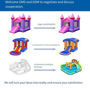 Château <span class=keywords><strong>Gonflable</strong></span>, Trampoline <span class=keywords><strong>d</strong></span>'Extérieur Géant avec Toboggan (Jouets), <span class=keywords><strong>Vente</strong></span> Directe Usine, Château Ludique - Product Image 4