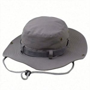 Chapeau de pêcheur uni personnalisé avec logo imprimé en sérigraphie, idéal pour l'extérieur, l'escalade, la pêche, le safari, les voyages décontractés et le cyclisme - Product Image 3