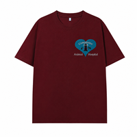 T-shirt personnalisé brodé pour vétérinaires avec logo cœur personnalisé sur la poitrine gauche pour l'équipe des hôpitaux vétérinaires