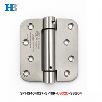 Charnière de porte coupe-feu 4 pouces à ressort, charnière à ressort à angle arrondi 5/8, charnière à fermeture automatique US32D en acier inoxydable 304 pour porte d'entrée