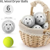 Boules de séchage en laine de mouton faites à la main, naturelles, feutrées, réutilisables, réduisent l'électricité statique, adoucissent les vêtements, écologiques