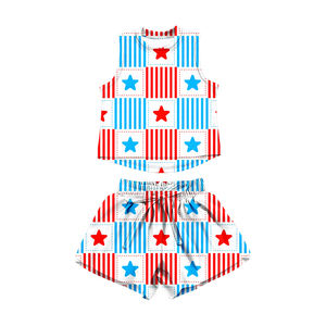 GSSO3513 Tenues d'été personnalisées pour petites filles, imprimé canard, vente en gros, ensemble de vêtements pour enfants à manches courtes - Product Image 6