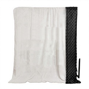 Livraison directe, couverture en polaire minky à pois imprimée personnalisée, super douce, double couche, polyester, grande taille 50x60 pouces, sublimation - Product Image 2