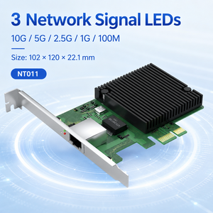 การ์ดเครือข่าย PCIe 3.0 X1 10G อีเธอร์เน็ต AQC113C RJ45 อะแดปเตอร์ 10Gbps NIC สำหรับเดสก์ท็อปเซิร์ฟเวอร์เวิร์กสเตชันโปรไฟล์ต่ำ - Product Image 5