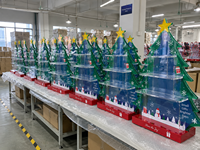 Étagère de présentation en acrylique pour arbre de Noël personnalisé, 4 niveaux, organisateur de cadeaux de Noël, présentoir de comptoir de vente au détail, présentoir de produits POS
