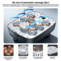 Masajeador de pies ZL Foot Spa Bath Massager Q6050W, nuevo, inteligente, portátil, doméstico, eléctrico, de plástico, con control de temperatura y temporizador, AC100/240V 500W, blanco/negro
