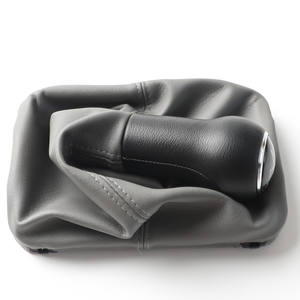 Pommeau de levier de vitesse en cuir gris 5 6 vitesses ergonomique pour VW Beetle - Product Image 1