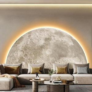 Quadro Decorativo <span class=keywords><strong>Luna</strong></span> per Soggiorno e Camera da Letto, Stile Avanzato, da Appendere sullo Sfondo del Divano, Lusso Leggero, Texture Creativa - Product Image 1