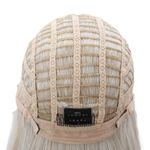 Perruque Lace Front Synthétique <span class=keywords><strong>Marron</strong></span> de 22 Pouces pour Femme, Transparente, Ajustable, Ligne de Cheveux Naturelle, Lisse, Haute Qualité - Product Image 5