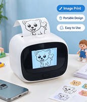 Mini-imprimante thermique portable intelligente IA sans fil en ABS avec batterie au lithium pour enfants, impression vocale, d'images, de photos et de documents