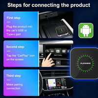 Nuevo Reproductor Multimedia para Auto con Sistema Android 15, CarPlay AI Box 4G+64GB, Adaptador Inalámbrico, Compatible con Pantalla Dividida y Múltiples Aplicaciones