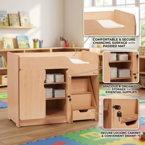 <span class=keywords><strong>Table</strong></span> à <span class=keywords><strong>langer</strong></span> en bois Montessori <span class=keywords><strong>pour</strong></span> tout-petit avec évier, meubles de crèche <span class=keywords><strong>pour</strong></span> enfants, maternelle, garderie, salle de classe - Product Image 2