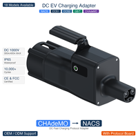 Adaptateur de charge pour véhicules électriques CHAdeMO vers NACS 400A IP65 Japon, carte de protocole CHAdeMO vers Tesla NACS, convertisseur de charge rapide DC