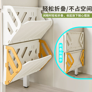 Foldable Multi Layer <b>Shoe</b> Rack <b>Wall</b> <b>Mounted</b> No Drill <b>Storage</b> Organizer For Door Back Space Saving - Product Image 1