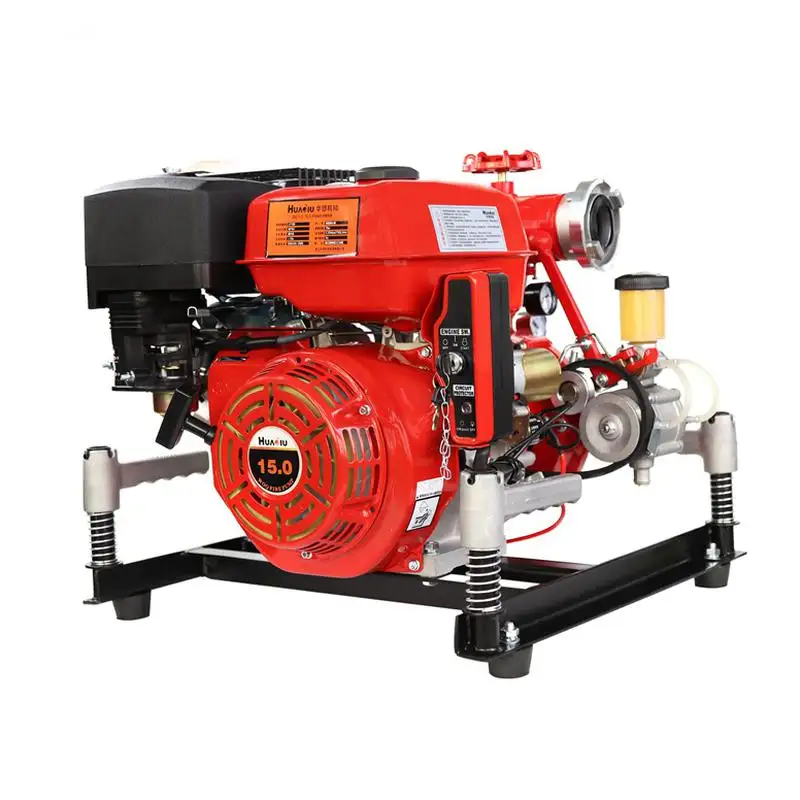 Alat Penyelamatan Kebakaran Portabel Pompa Air Pemadam Kebakaran dengan Mesin Bensin Lifan 15HP