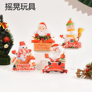 Adorno Navideño Eléctrico Animado de Acrílico con Figura de Santa Claus o Muñeco de Nieve, Decoración para Interiores, Sala de Estar, Regalo para Niños - Product Image 2