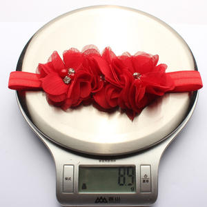 Новая детская нейлоновая повязка для волос с тройным шифоном и бусинами, эластичные аксессуары для волос для малышей, моющиеся, экологичные, унисекс, головной убор - Product Image 5