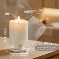 Diffuseur d'huiles essentielles portable rechargeable sans flamme, luminosité réglable, 3 modes d'intensité, sans eau, bougie aromatique